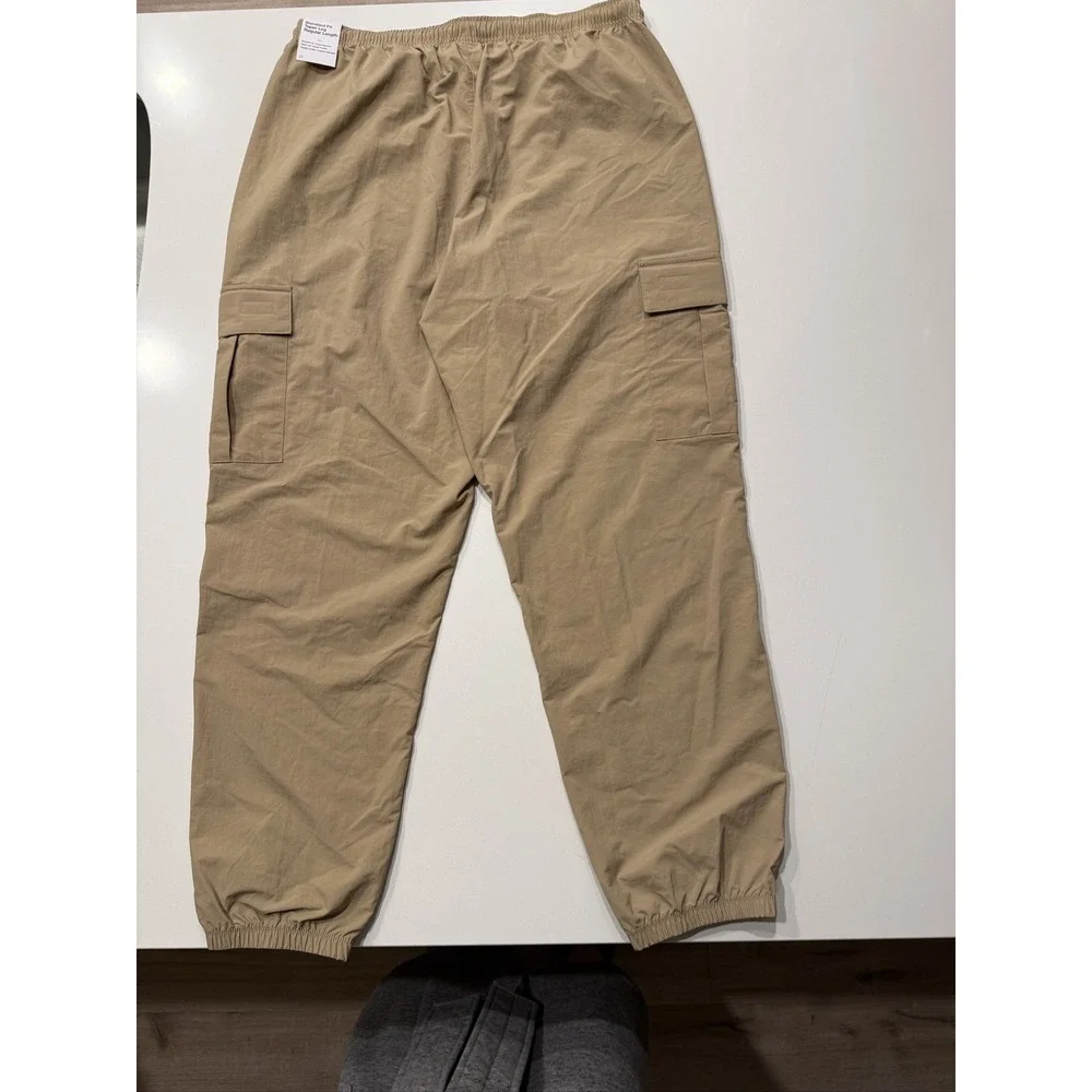 Nike Club Woven Cargo Pants HJ1990-297 Men's L Beige Lightweight Tapered